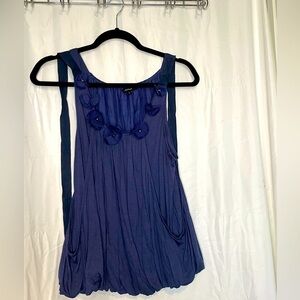 My Beloved/ floral dark blue tank top​​​​​​​​​​​​​